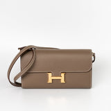 Hermes Clutch Hermès Etoupe Epsom Constance To Go Wallet 18cm Gold Hardware - Redeluxe