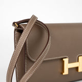 Hermes Clutch Hermès Etoupe Epsom Constance To Go Wallet 18cm Gold Hardware - Redeluxe