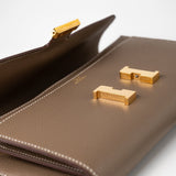 Hermes Clutch Hermès Etoupe Epsom Constance To Go Wallet 18cm Gold Hardware - Redeluxe