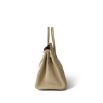 Hermes Handbag Beige Birkin 25 Parchemin / Light Beige Togo Palladium Plated M Square Stamp - Redeluxe