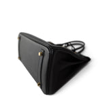 Hermes Handbag Black Birkin 30 Black Epsom Gold Plated Z Stamp - Redeluxe