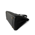 Hermes Handbag Black Birkin 30 Black Epsom Gold Plated Z Stamp - Redeluxe