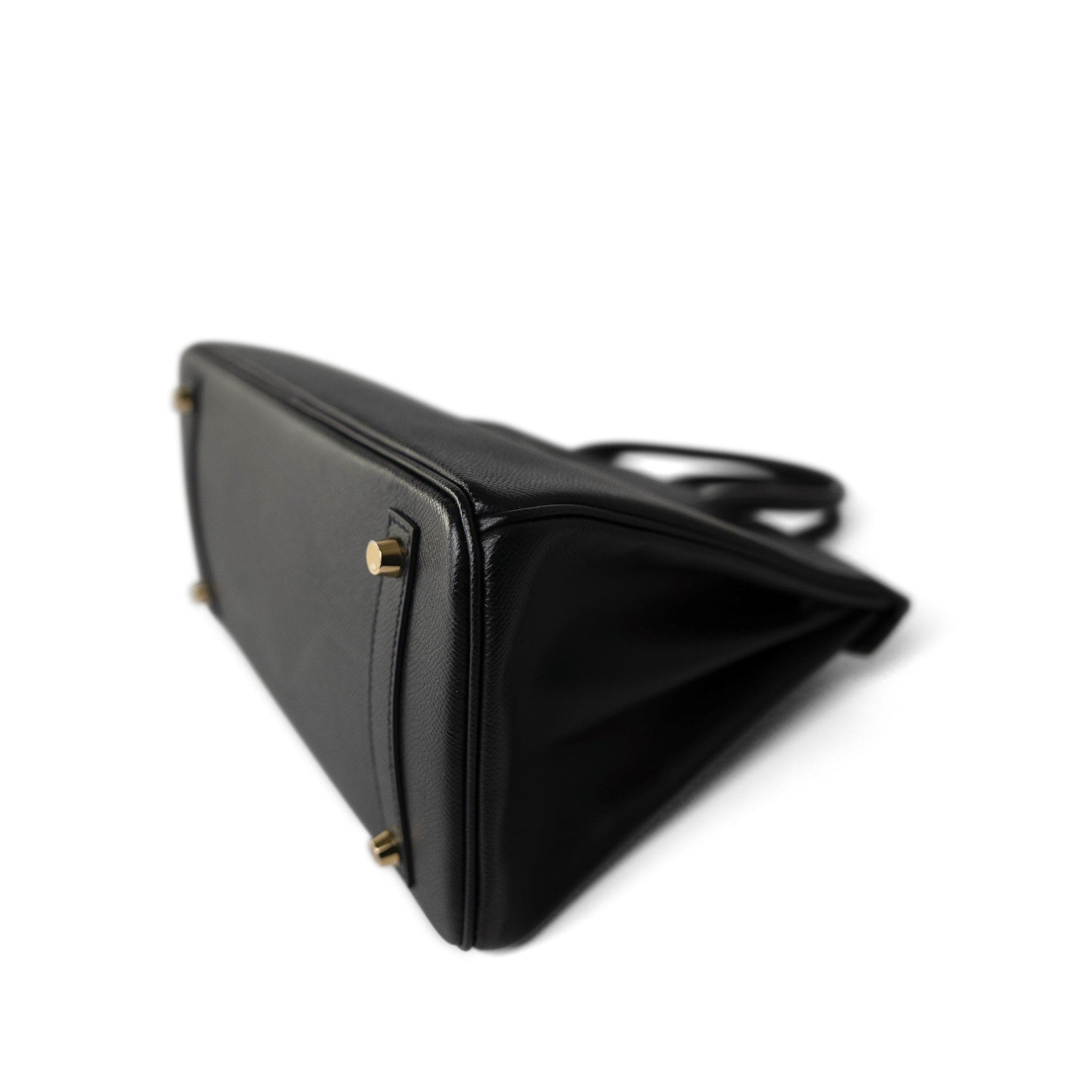 Hermes Handbag Black Birkin 30 Black Epsom Gold Plated Z Stamp - Redeluxe