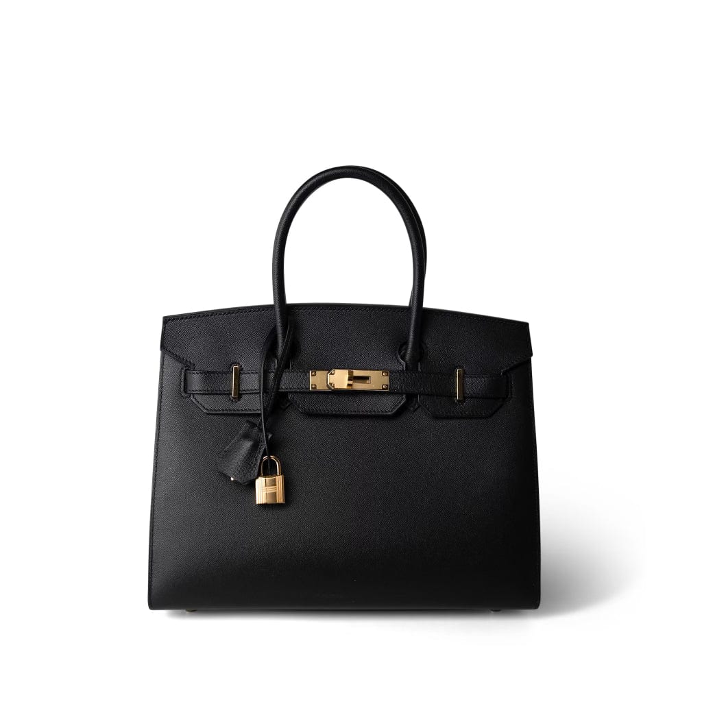 Birkin Sellier 30 Noir / Black Veau Madame Leather Gold Plated Z