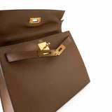Hermes Handbag Brown Kelly Sellier 28 Alezan Veau Epsom Leather Gold Plated 2021 Z - Redeluxe