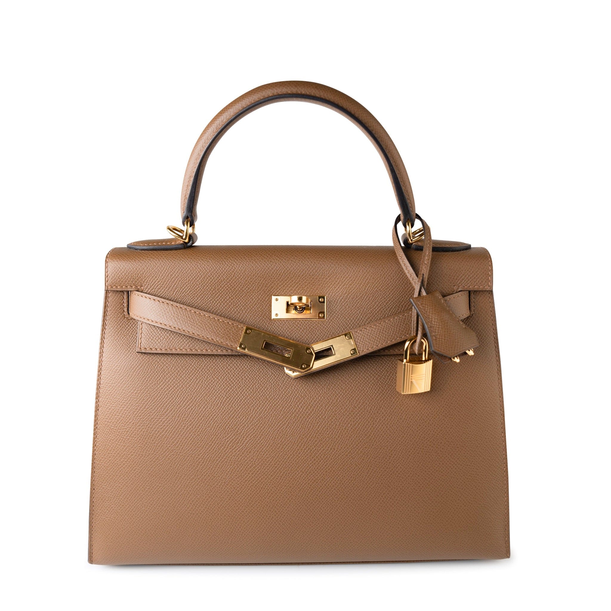 Hermes Handbag Brown Kelly Sellier 28 Alezan Veau Epsom Leather Gold Plated 2021 Z - Redeluxe