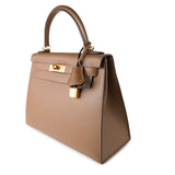 Hermes Handbag Brown Kelly Sellier 28 Alezan Veau Epsom Leather Gold Plated 2021 Z - Redeluxe