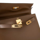 Hermes Handbag Brown Kelly Sellier 28 Alezan Veau Epsom Leather Gold Plated 2021 Z - Redeluxe