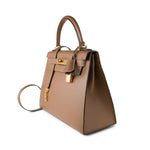 Hermes Handbag Brown Kelly Sellier 28 Alezan Veau Epsom Leather Gold Plated 2021 Z - Redeluxe
