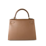 Hermes Handbag Brown Kelly Sellier 28 Alezan Veau Epsom Leather Gold Plated 2021 Z - Redeluxe