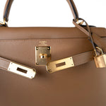 Hermes Handbag Brown Kelly Sellier 28 Alezan Veau Epsom Leather Gold Plated 2021 Z - Redeluxe