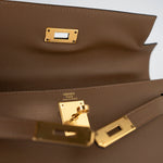 Hermes Handbag Brown Kelly Sellier 28 Alezan Veau Epsom Leather Gold Plated 2021 Z - Redeluxe