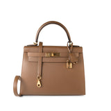 Hermes Handbag Brown Kelly Sellier 28 Alezan Veau Epsom Leather Gold Plated 2021 Z - Redeluxe