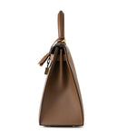 Hermes Handbag Brown Kelly Sellier 28 Alezan Veau Epsom Leather Gold Plated 2021 Z - Redeluxe