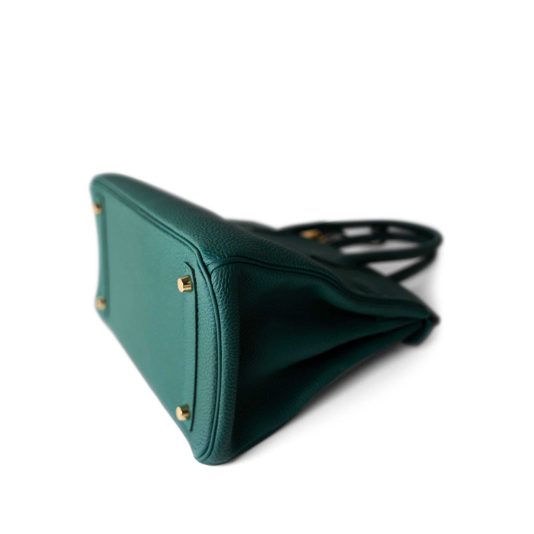 Hermes Handbag Green Birkin 30 Malachite Togo Gold Plated C Stamp - Redeluxe