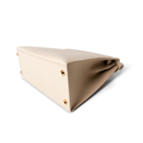 Hermes Handbag Kelly / Beige Kelly 25 Beige Box Calfskin Leather Gold Plated Hardware E Square Stamp - Redeluxe