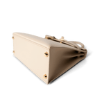 Hermes Handbag Kelly / Beige Kelly 25 Beige Box Calfskin Leather Gold Plated Hardware E Square Stamp - Redeluxe