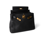 Hermes Handbag Kelly / Black Kelly 28 Black Veau Togo Leather Gold Plated C Stamp - Redeluxe
