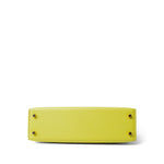 Hermes Handbag Lime Mini Kelly Sellier Lime Epsom Gold Plated Y Stamp - Redeluxe