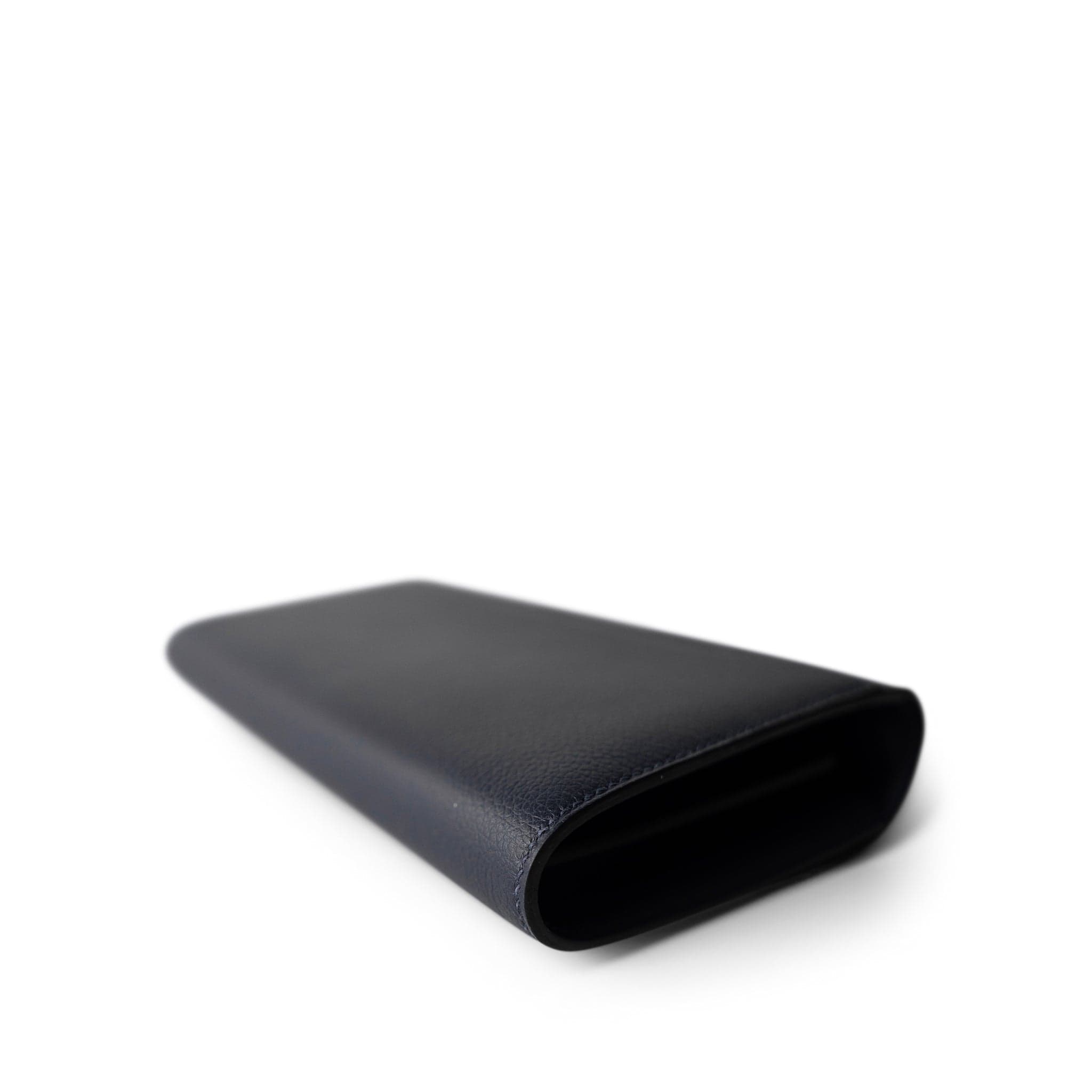 Hermes Handbag Navy Constance Long To Go Wallet Bleu Nuit Epsom Palladium Plated B Stamp - Redeluxe