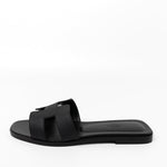 Hermes Sandals Hermès Veau Epson Oran Sandals Black/ Noir 38 - Redeluxe