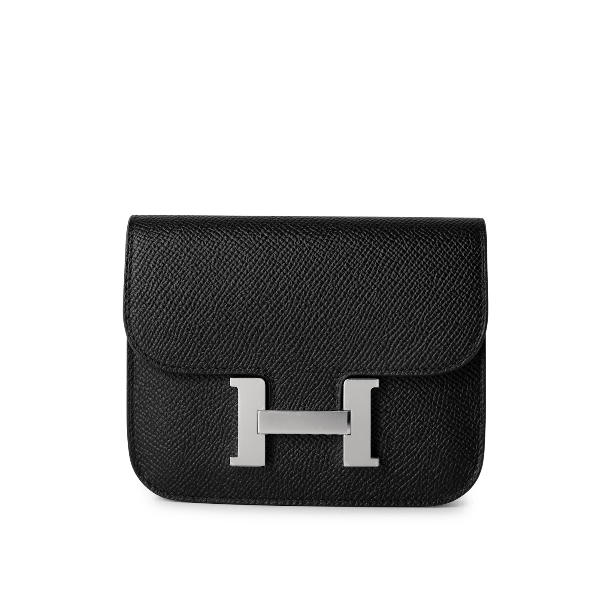 Hermes Wallet Wallet / Black Black Epsom Constance Slim Wallet Palladium Hardware - Redeluxe