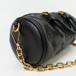Louis Vuitton Handbag Black Louis Vuitton Black Monogram Calfskin Leather Papillon BB Bag - Redeluxe