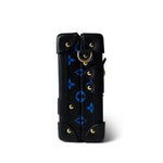 Louis Vuitton Handbag Blue Louis Vuitton Monogram Petite Malle Blue Black - Redeluxe