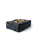 Louis Vuitton Handbag Blue Louis Vuitton Monogram Petite Malle Blue Black - Redeluxe