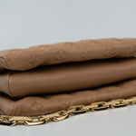 Louis Vuitton Handbag Brown Louis Vuitton Monogram Coussin PM Camel Lambskin Embossed - Redeluxe