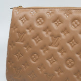 Louis Vuitton Handbag Brown Louis Vuitton Monogram Coussin PM Camel Lambskin Embossed - Redeluxe