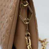 Louis Vuitton Handbag Brown Louis Vuitton Monogram Coussin PM Camel Lambskin Embossed - Redeluxe