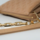 Louis Vuitton Handbag Brown Louis Vuitton Monogram Coussin PM Camel Lambskin Embossed - Redeluxe