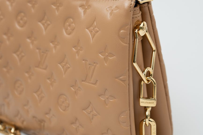 Louis Vuitton Handbag Brown Louis Vuitton Monogram Coussin PM Camel Lambskin Embossed - Redeluxe
