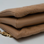 Louis Vuitton Handbag Brown Louis Vuitton Monogram Coussin PM Camel Lambskin Embossed - Redeluxe
