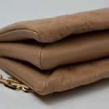 Louis Vuitton Handbag Brown Louis Vuitton Monogram Coussin PM Camel Lambskin Embossed - Redeluxe