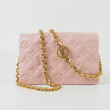 Louis Vuitton Handbag Louis Vuitton Pochette Coussin Light Pink Lambskin Embossed - Redeluxe