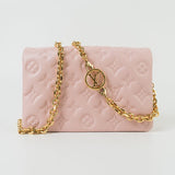 Louis Vuitton Handbag Louis Vuitton Pochette Coussin Light Pink Lambskin Embossed - Redeluxe
