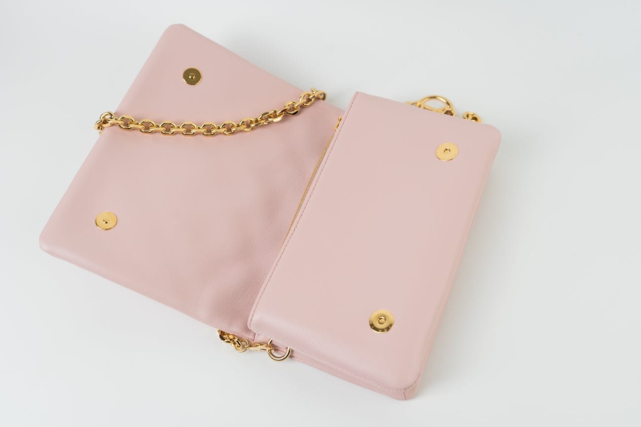 Louis Vuitton Handbag Louis Vuitton Pochette Coussin Light Pink Lambskin Embossed - Redeluxe