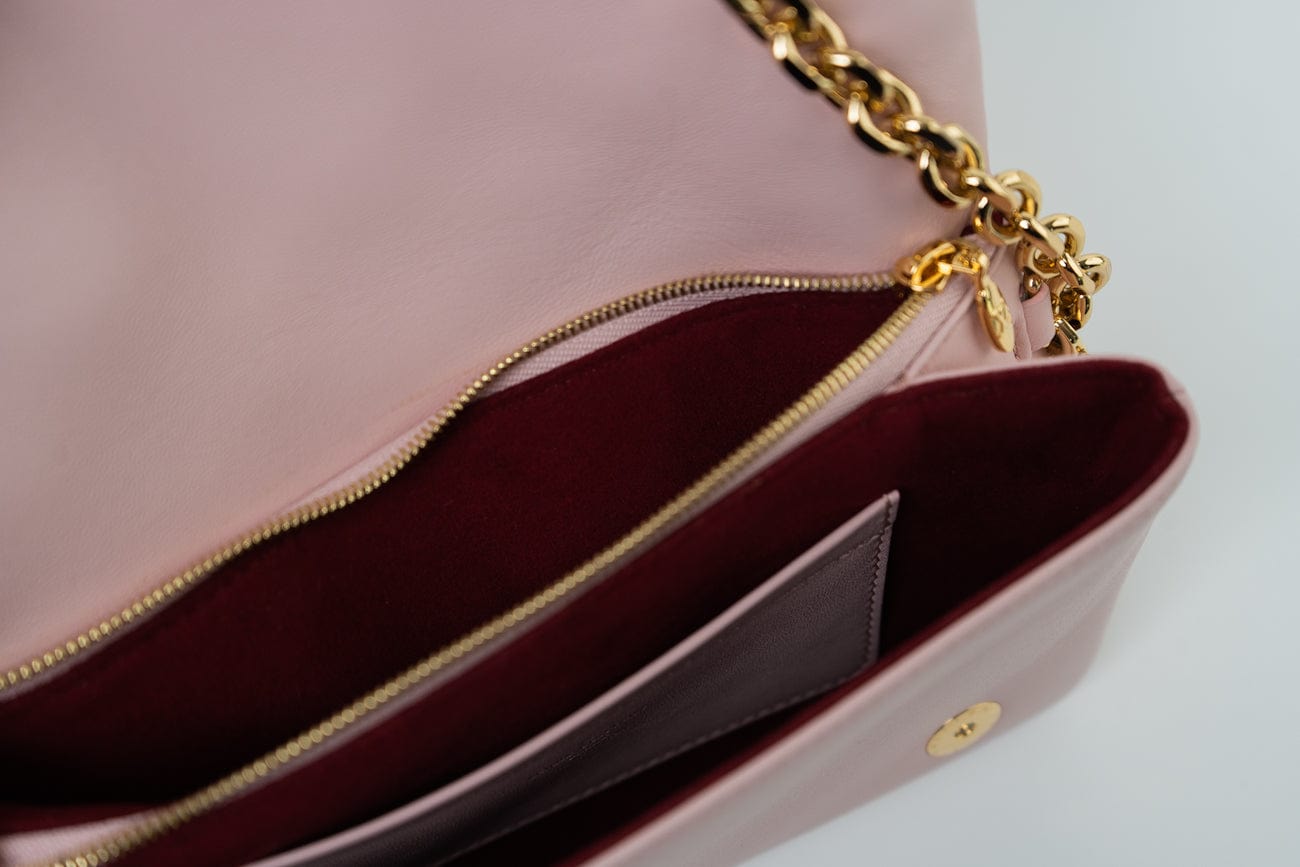 Louis Vuitton Handbag Louis Vuitton Pochette Coussin Light Pink Lambskin Embossed - Redeluxe