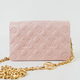 Louis Vuitton Handbag Louis Vuitton Pochette Coussin Light Pink Lambskin Embossed - Redeluxe
