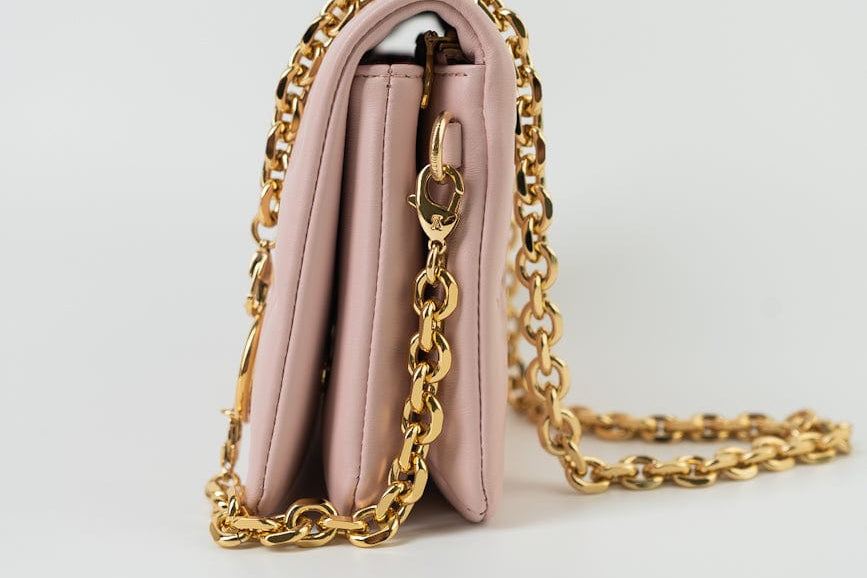Louis Vuitton Handbag Louis Vuitton Pochette Coussin Light Pink Lambskin Embossed - Redeluxe