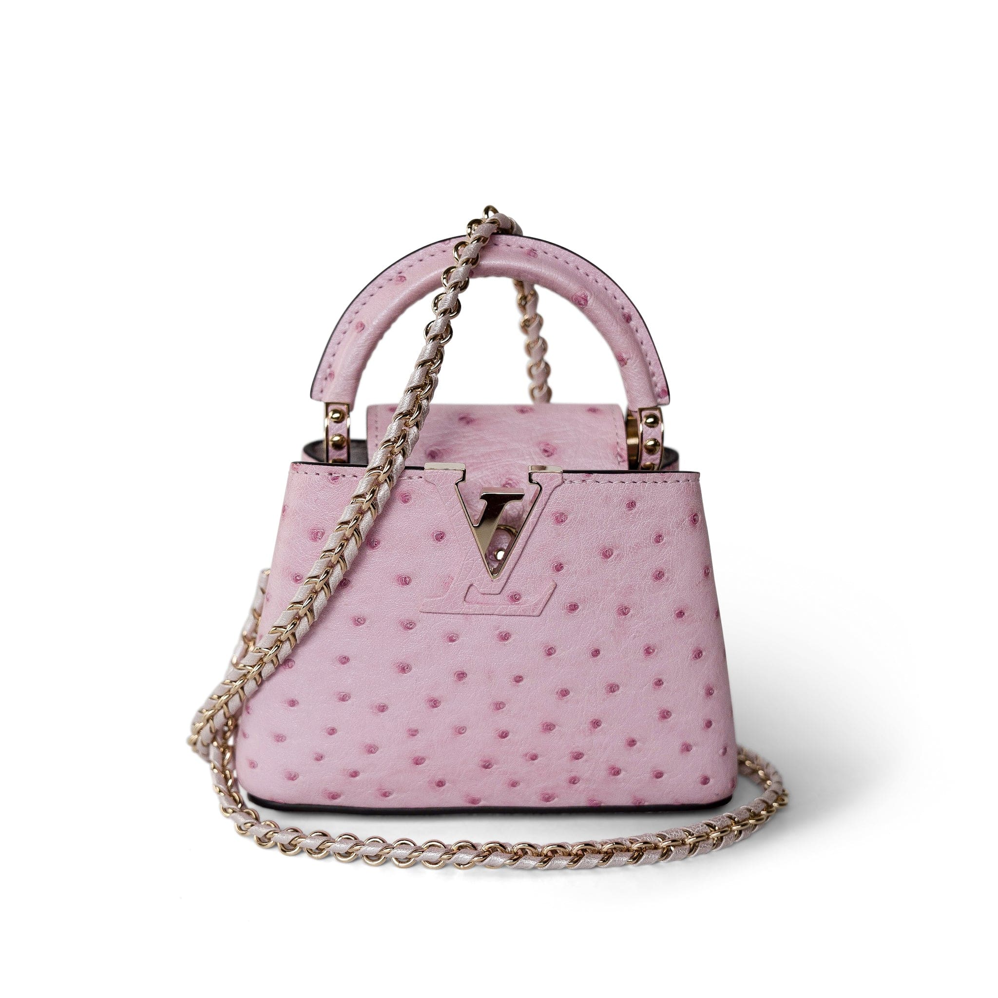 Louis Vuitton Capucines Nano Exotic Ostrich Pink – REDELUXE