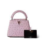 Louis Vuitton Handbag Pink Louis Vuitton Capucines Nano Exotic Ostrich Pink - Redeluxe