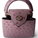 Louis Vuitton Handbag Pink Louis Vuitton Capucines Nano Exotic Ostrich Pink - Redeluxe