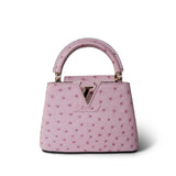 Louis Vuitton Handbag Pink Louis Vuitton Capucines Nano Exotic Ostrich Pink - Redeluxe