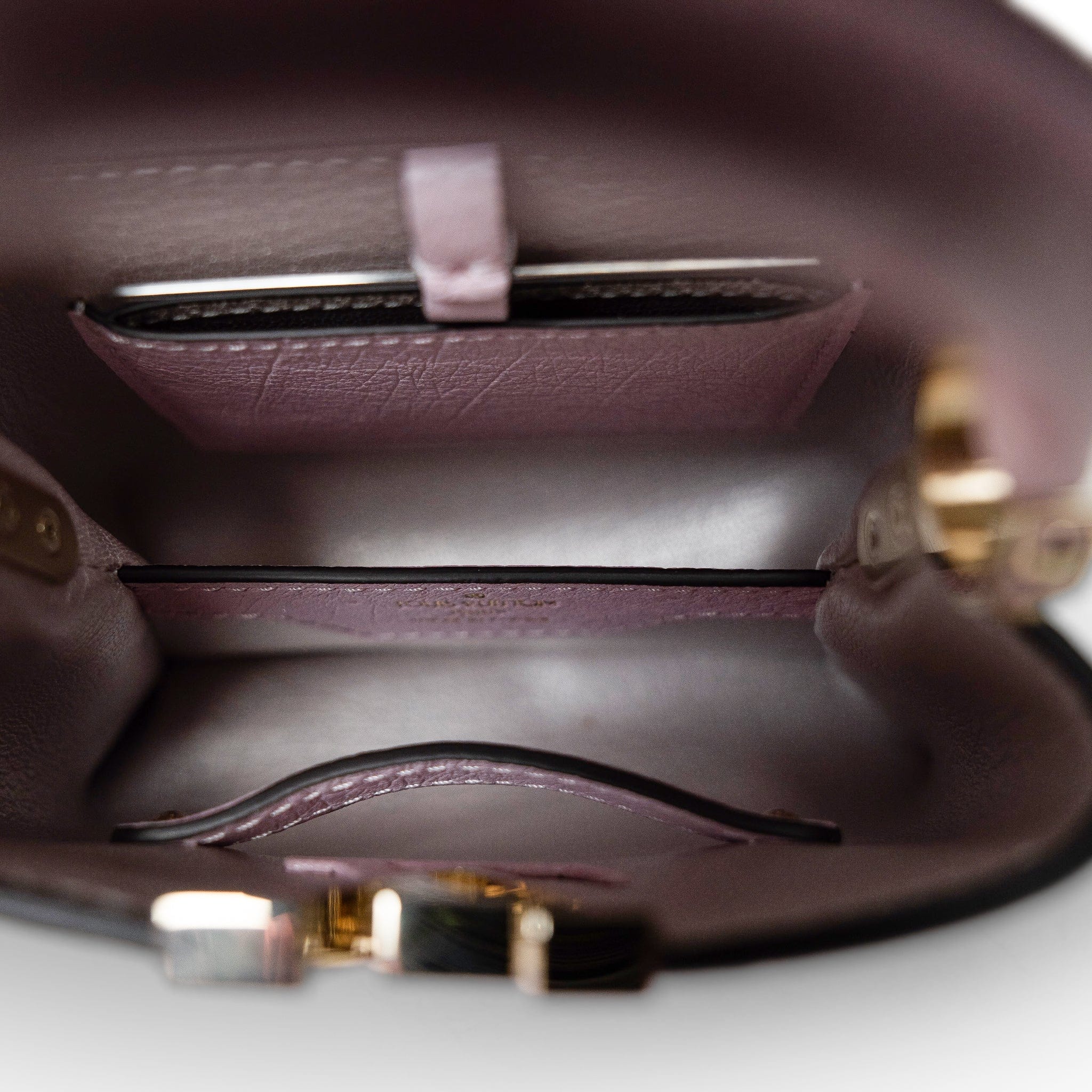 Louis Vuitton Handbag Pink Louis Vuitton Capucines Nano Exotic Ostrich Pink - Redeluxe