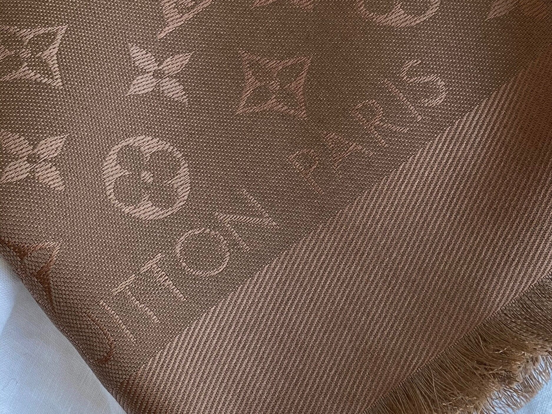 Louis Vuitton Shawl Brown Louis Vuitton Monogram Shawl Cappuccino (M75872) - Redeluxe