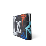 Louis Vuitton Wallet Black Monogram Multicolor Graffiti Multiple Wallet - Redeluxe