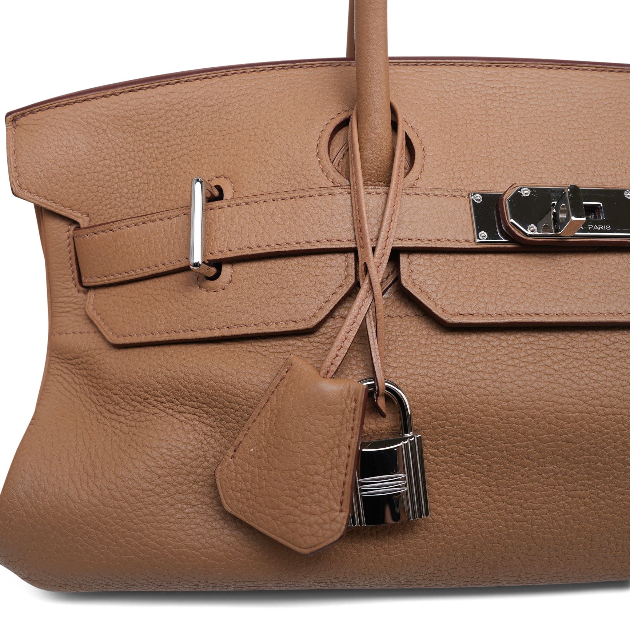 Shoulder Birkin 42 Tabac Camel Clemence Palladium Plated [L] Stamp